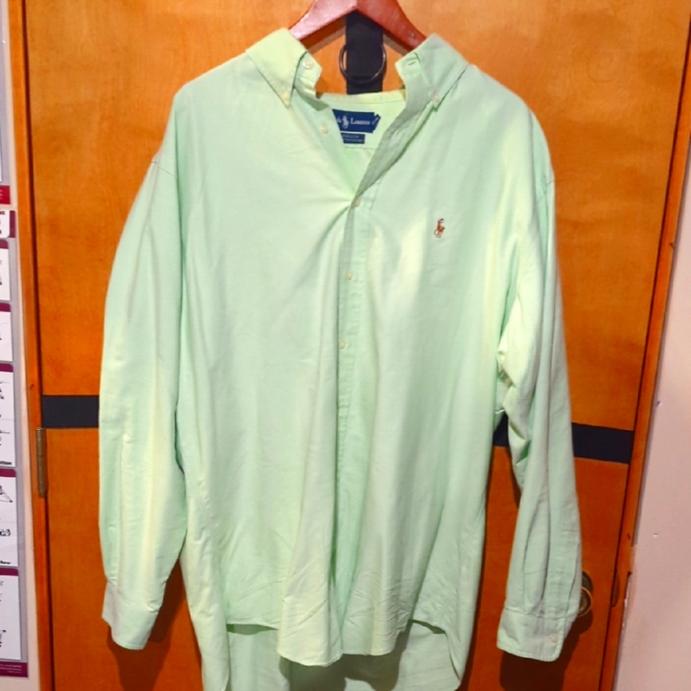 Ralph Lauren Mint Green Cotton Oxford Shirt